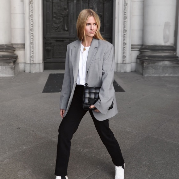 LkNew BITTEN Oversized Gray Metallic Blazer XXL - Picture 2 of 9